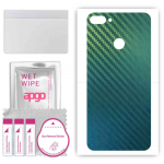 apgo Protective Skin Sticker for the back compatible with Honor 9i 9N, Wrap Film, Foil, Vinyl - Pattern Carbon Chameleon CAKA1