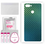 apgo Protective Skin Sticker for the back compatible with Realme U1, Wrap Film, Foil, Vinyl - Pattern Carbon Chameleon CAKA1