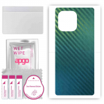 apgo Protective Skin Sticker for the back compatible with Honor 70 Lite, Wrap Film, Foil, Vinyl - Pattern Carbon Chameleon CAKA1