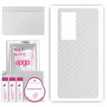 apgo Protective Skin Sticker for the back compatible with Vivo iQOO 8 Pro, Wrap Film, Foil, Vinyl - Pattern Transparent Carbon