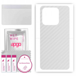 apgo Protective Skin Sticker for the back compatible with Tecno Pop 7, Wrap Film, Foil, Vinyl - Pattern Transparent Carbon