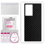 apgo Protective Skin Sticker for the back compatible with ZTE Axon 30 Ultra, Wrap Film, Foil, Vinyl - Pattern Carbon Black