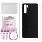 apgo Protective Skin Sticker for the back compatible with Oppo Reno3 CPH2043, Wrap Film, Foil, Vinyl - Pattern Carbon Black