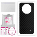 apgo Protective Skin Sticker for the back compatible with ZTE Nubia N5, Wrap Film, Foil, Vinyl - Pattern Carbon Black
