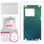 apgo Protective Skin Sticker for the back+sides compatible with OnePlus 10T, Full Wrap Film, Foil, Vinyl - Pattern Carbon Chameleon CAKA1