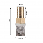 4 ~ 20 mm voolikufilter roostevabast terasest v&otilde;rgus&otilde;el aia kastmine autopesu akvaariumi filter veepumba filtreerimisseade 19mm
