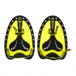 1 paaris ujuv k&auml;sim&otilde;la reguleeritavate silikoonrihma aukudega Professionaalsed lapsed T&auml;iskasvanud Algajad vabastiilis treenimisabi Uimede ring S kollane/must