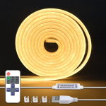 RF kaugjuhtimispult Neoon LED ribavalgustid DC5V USB lintlamp j&otilde;uluk&ouml;&ouml;k raamaturiiul riidekapp kapp m&auml;ngutoa sisustus 1m valge