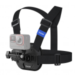TELESIN Spordikaamera rinnakinnitusrakmed, kiirkinnitusega rinnarihma asendus GoPro Hero jaoks must