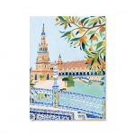 Nordic Vintage Travel City Plakat Barcelona T&uuml;rgi Itaalia Maastikukunst L&otilde;uend Maalimine Soojenemine Kingitus Seinapildid Kodukaunistus 21x30cm No Framed burgundiapunane