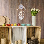 Attrape-r&ecirc;ve dentelle plumes perles Capteur Reve Dream catcher