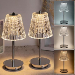 &Ouml;&ouml;lauavalgustid, 2 tk kristalllamp, 3 v&auml;rvilist laetavat lampi, puutetundliku kristalliga LED-lamp &ouml;&ouml;valgus