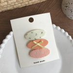 3 tk/komplekt Armas armas laste, t&uuml;drukute juukseklamber Moodne vibu kirsipleedi stiilis juuksen&otilde;el Armas riidest paugu k&uuml;ljeklamber Kawaii t&uuml;drukute peakatted roosa