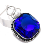 London Blue Topaz Gemstone Handmade 925 Sterling Silver Gift Pendant 1.65 d4i49