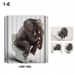 Yousheng Elephant Vannitoa pol&uuml;estrist du&scaron;ikardin pjedestaal vaip kaas WC katte matt E