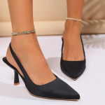 mood Uus Mood Elegantne Naiste K&otilde;rged Kontsad Daami Slingback Klounid Seksikad &Otilde;hukesed Kontsad Pidu Luksuslik Pulmakleidid Naiste Sandaalid Suvi 38 must