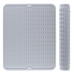 Silikoonist n&otilde;udekuivatusmatt Kuumakindel kuivatusmatt k&ouml;&ouml;gile valamu k&uuml;lmiku sahtli vooder K&ouml;&ouml;gi kuivatusmatt 30*40cm helehall v&auml;rv