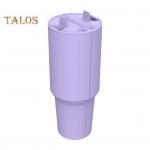 Silikoonist kaks-&uuml;hes tassi vooder 40 untsi tassi loomingulise joogi eraldaja jaoks Stiilne smaragdisain, toidukvaliteediga korduvkasutatav vooder peo jaoks A lilla