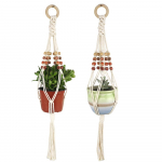 Makramee taimede riidepuu aia siseruumides rippuv istutuskorv k&ouml;iest potihoidja kaunistus -005