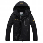 Talvejope Meeste Plus Velvet Warm Wind Parka 6XL Plus Size Must kapuutsiga talvejope meestele. L tumesinine v&auml;rv