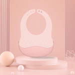 1 tk beebi silikoonist pudip&otilde;lle &uuml;likerge, lai &otilde;lgade veekindel reguleeritav lainepapist disain beebitarvikute imikutoit roosa