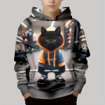 Lasteriided Pusad pikkade varrukatega laste kampsun Multifilm Lastemood Kassiprint T&uuml;drukute Suveriided Poiste top 160CM