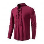 Kevadine meeste s&auml;rk, paeltega rihm, krae, &uuml;hev&auml;rviline, pikkade varrukatega retro hipi, vabaaja rannastiilis pullover, keskmise pikkusega igap&auml;evane topp 2XL must