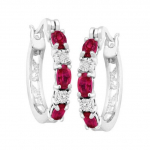 &Otilde;rn &uuml;mmargune h&otilde;be 925 ehted v&auml;&auml;riskivid k&otilde;rvar&otilde;ngad naistele ovaalse kujuga rubiin k&otilde;rvatilgad kohtingul naisele kingitus punane