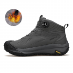 HUMTTO Lumised poolsaapad Nahast v&auml;lismatkasaapad meestele libisemiskindlad matkarajad Meeste spordijalatsid Talvised soojad tossud 40 must