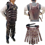 Lihased Nahk K&uuml;raass Ees Nahkv&ouml;&ouml;ga Keskaegne R&uuml;&uuml;tli Lihaste Jakk Armor Disainer Nahkkost&uuml;&uuml;m Pruun, T&auml;iskasvanu, Standard