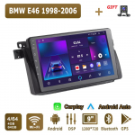 Android Carplay autoraadio BMW E46 jaoks 1998-2006 Multimeediumipleier, stereo GPS-navigatsioon BT WIFI 4+64GB 4+64GB