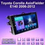 2 DIN Android Carplay Autoraadio Toyota Corolla Axio Fielder E140 2006-2012 jaoks Multimeediam&auml;ngija Pea&uuml;ksus Stereo GPS-navigatsioon BT WIFI 2+32GB 1+16GB blue