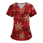 Naiste moeprindiga l&uuml;hikeste varrukatega V-kaelusmustriga topsid Taskuga t&ouml;&ouml; T-s&auml;rgid XXXXXL must