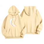 Naiste mood Naiste kerge pikkade varrukatega taskutega pullover Preppy graafiline kapuuts L roosa