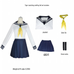 Tiger Cosplay kost&uuml;&uuml;m naiste seelik JK Sailor &uuml;likond Kanoko Kanoko. Tanukikoji Silk Complete Set; XL roheline