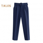 Naiste &uuml;likonnap&uuml;ksid k&otilde;rge v&ouml;&ouml;kohaga, sirge s&auml;&auml;rega, pikad p&uuml;ksid taskutega, &uuml;hev&auml;rvilised vabaaja t&ouml;&ouml;p&uuml;ksid M must