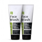 Ustraa Face Wash Acne Control - With Neem & Charcoal - 200g (Pack of 2) - Oil control, Prevents Acne, Especially for Oily skin | Keeps Face Non-sticky