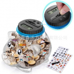 Digitaalne rahakast, automaatse loendamisega rahakast lastele, LCD-ekraaniga digitaalne rahakast, rahakast toetab eurom&uuml;nte Euro