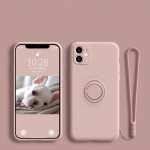 R&otilde;ngahoidja silikoon&uuml;mbris Huawei P50 P40 P30 P20 Lite Mate 40 30 50 70 Honor 20 Pro rihma pehme vedel kate jaoks P30 must