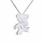 LEA &; ARTHUR - Laste ripats HEART BEAR motiiv - roodiumiga kaetud 925 Sterling h&otilde;be