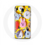 Coque pour Samsung Galaxy J7 2017 BTS Bangtan Sonyeondan BT21 Tata Chimmy Cooky Rj Shooky Koya Mang Et Van - Maniacase