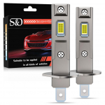 2tk 25000LM H1 H3 LED esitulede pirnid Mini Canbus H1 led lamp 40W CSP auto esitulele ventilaatorita DRL Light Auto diood udutuled 12V 6000K valge H1