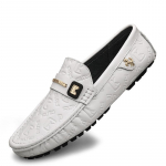 Uued meeste klassikalised lamedad Oxfordi &auml;rilised vabaaja nahast jalan&otilde;ud, pulmakingad Itaalia stiilis Mocassins s&otilde;idujalatsid 44 valge