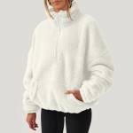 Naiste pl&uuml;&uuml;sist dressipluus Naiste mood vabaaja pikkade varrukatega tasku, n&ouml;&ouml;riga kapuutsiga t&otilde;mblukuga paks pullover dressipluus L beež