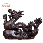 Dragon Ornament puidust Hiina Zodiac draakoni kuju, rikkuse ja &otilde;nne dekoor S
