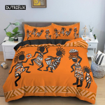 Vana-Egiptuse tekikott Egiptuse s&uuml;mboliga voodipesukomplekt Vintage vaaraop&uuml;ramiid Boho tribal pol&uuml;ester tekikott 2/3 tk kuninganna EU single(135x200cm)