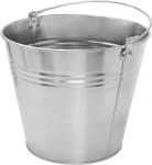 Seau en Acier Galvanis&eacute; &agrave; Poign&eacute;e Ergonomique 15L - Robuste Seau Jardin, de Construction, Seau &agrave; Mortier - KOTARBAU&reg;