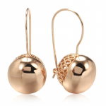 Roosa kullast palliga ripatsiga moodsad k&otilde;rvar&otilde;ngad naistele