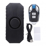 Juhtmevaba jalgrattaalarm puldiga, laetav jalgratta alarms&uuml;steem, vargusvastane, IP55 veekindel, 115 dB