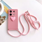Note13 Crossbody Lanyard Love Heart &uuml;mbris Xiaomi Redmi Note 13 Pro jaoks 4g 5g 13Pro Plus 12 11 10 9 8 12pro juhtme silikoonkate RedmiNote11ProPlus5g